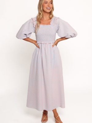 Lille Midi Dress - Blue Gingham