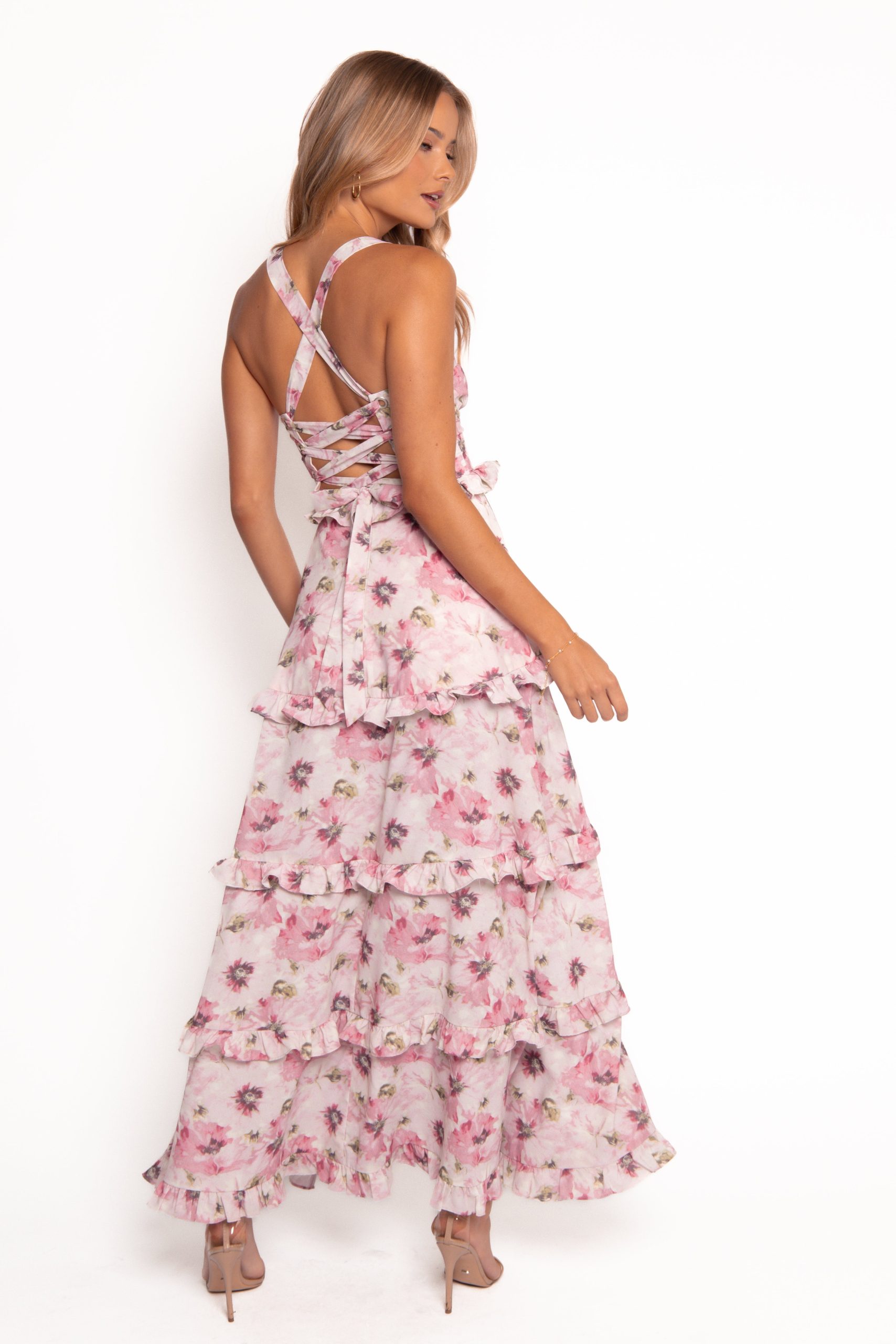 Lillee Tiered Maxi Dress - Pink Bloom - Image 3
