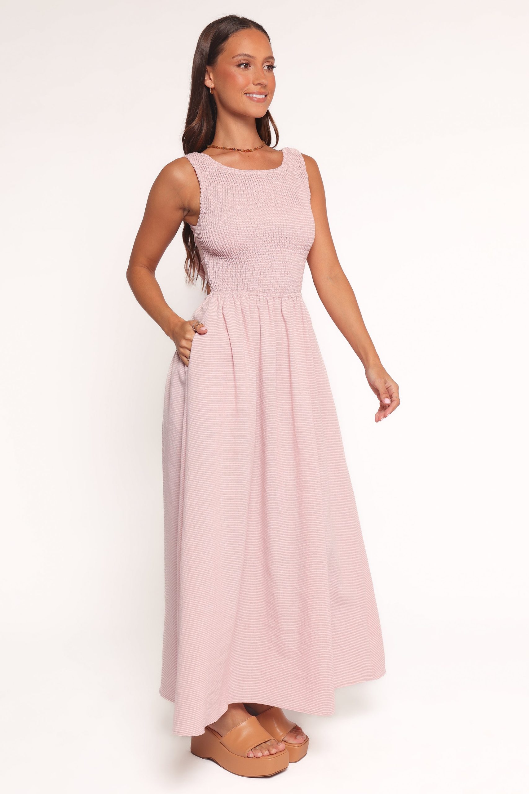 Lillie Maxi Dress - Pale Pink - Image 3