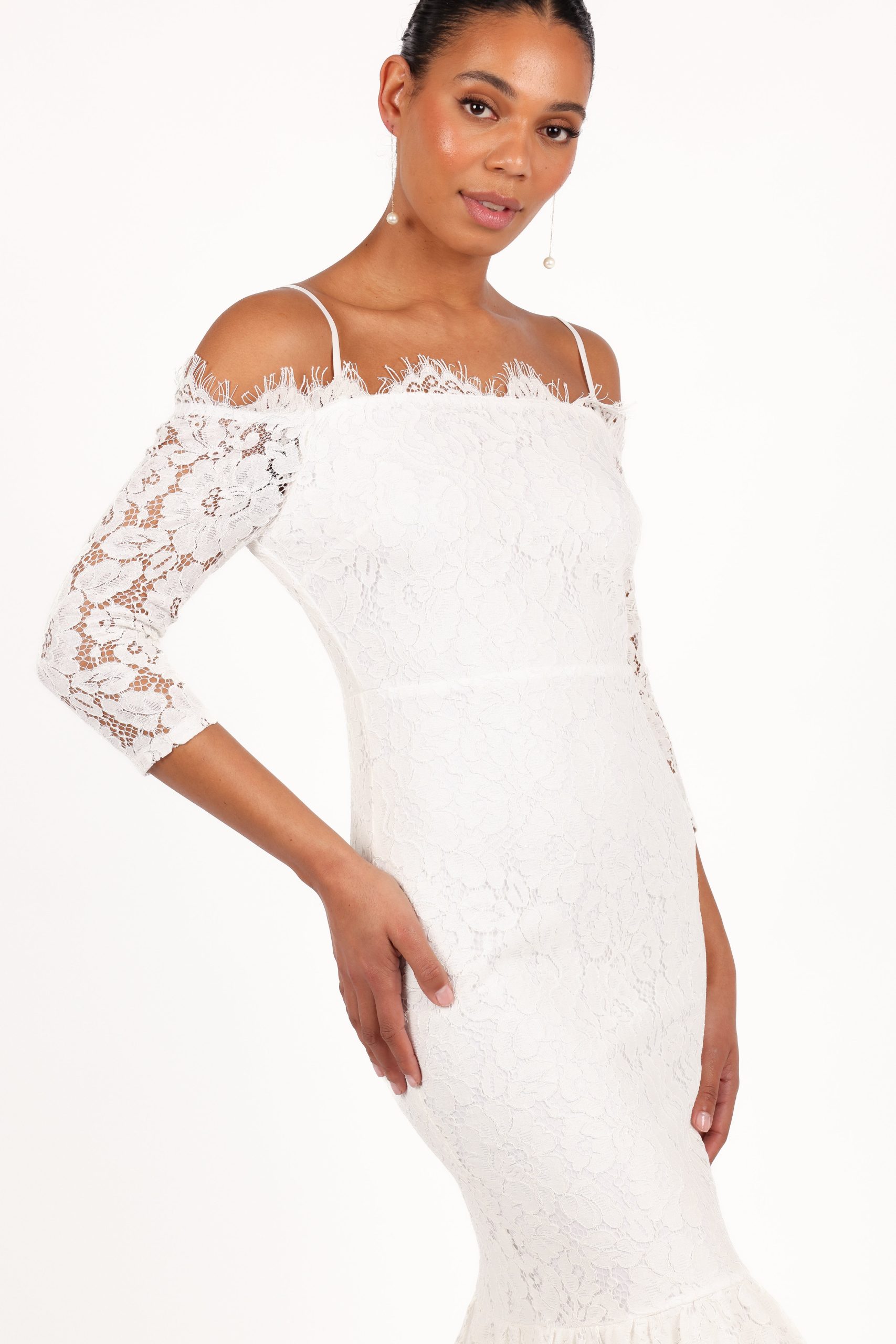 Lindy Midi Dress - White - Image 7