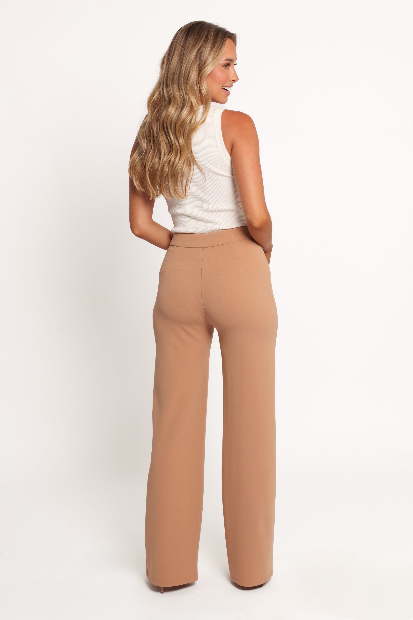 Liora Flat Front Knit Pants - Mocha - Image 5