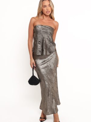 Lizzie Midi Skirt - Dark Bronze