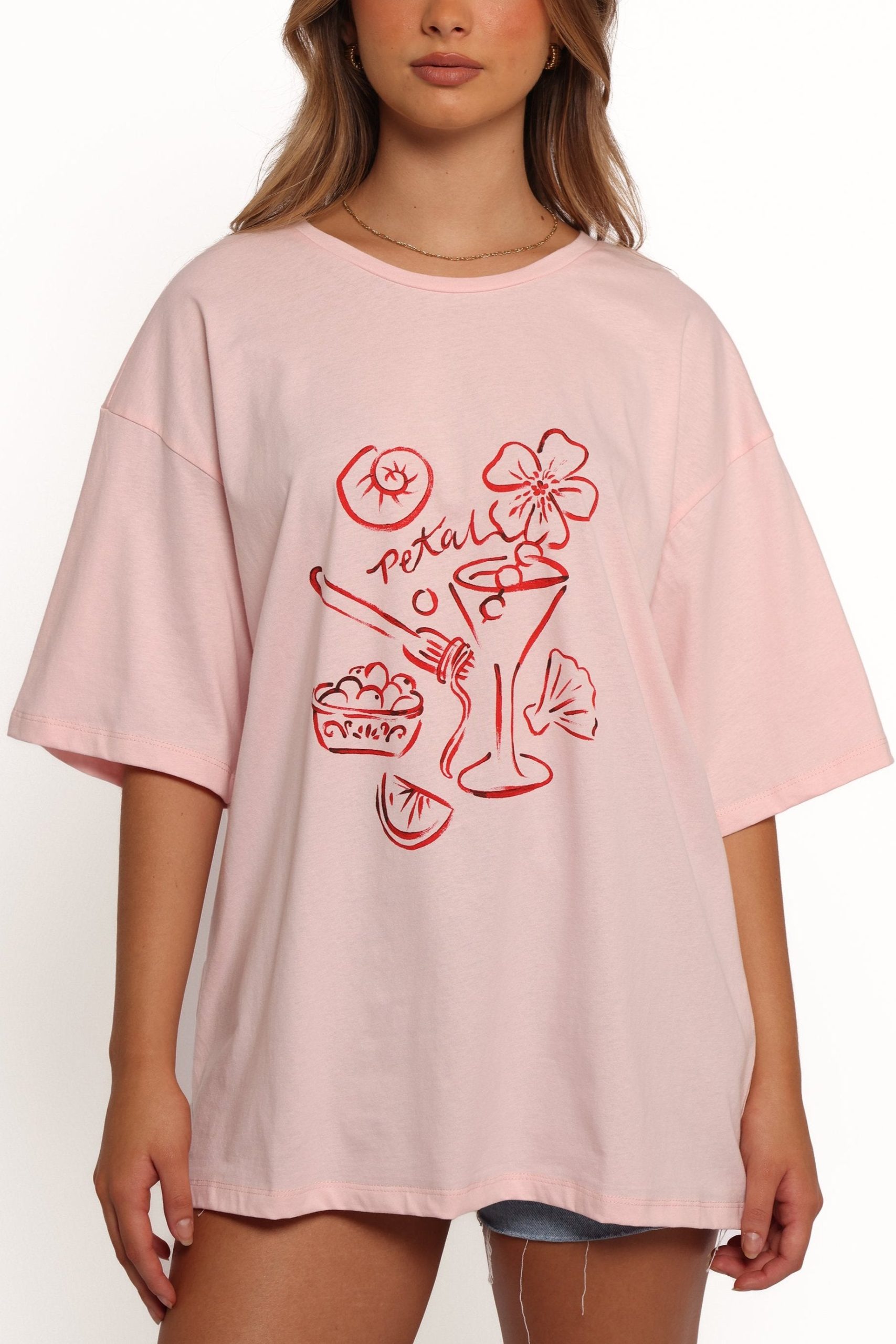 Loa Graphic Tee - Pink/Red - Image 4
