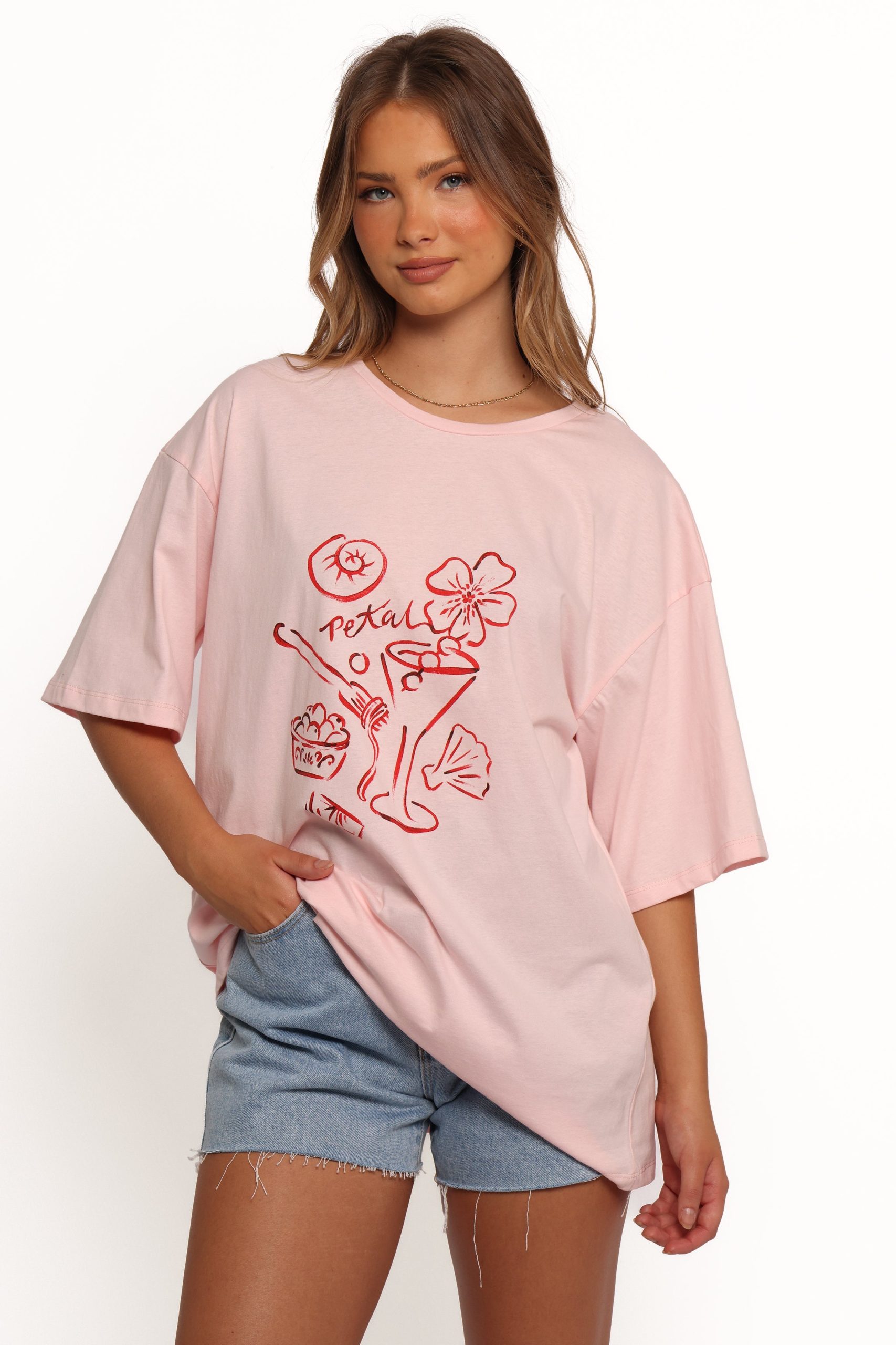 Loa Graphic Tee - Pink/Red - Image 3
