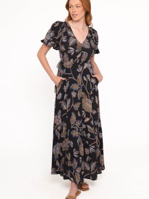 Loveen Maxi Dress - Black Floral