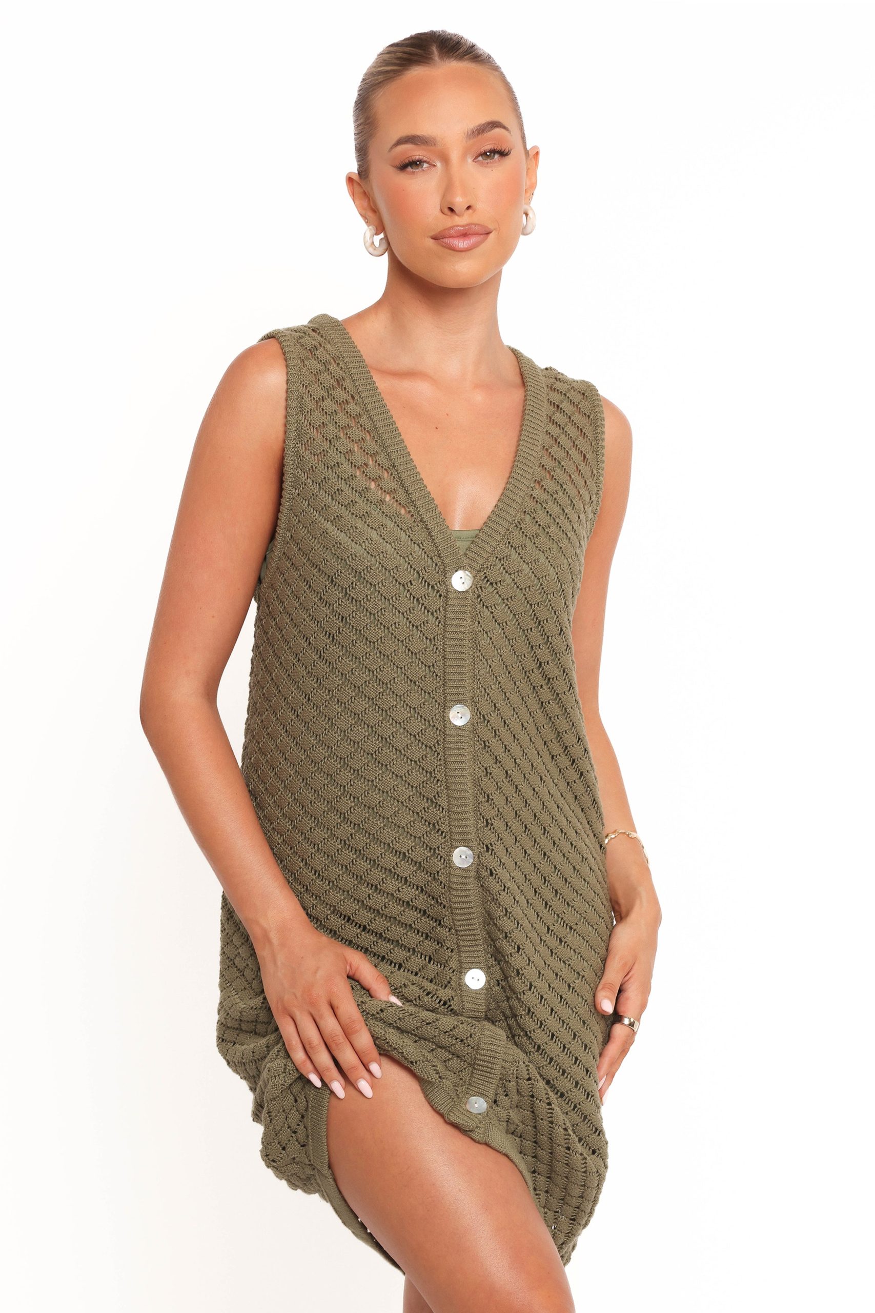 Luan Mini Dress - Olive - Image 4