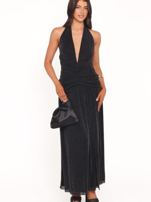 Lucas Halterneck Maxi Dress - Black