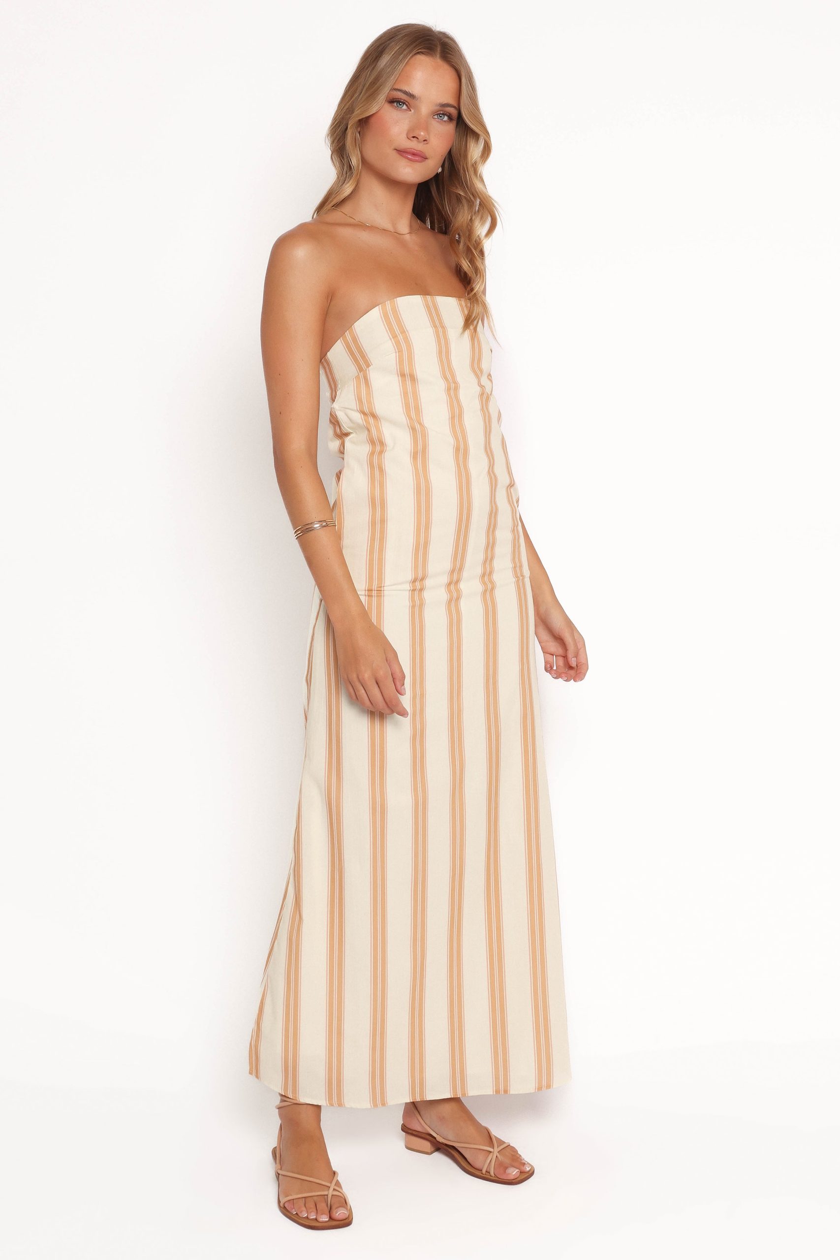 Luisa Midi Dress - Brown Stripe - Image 6