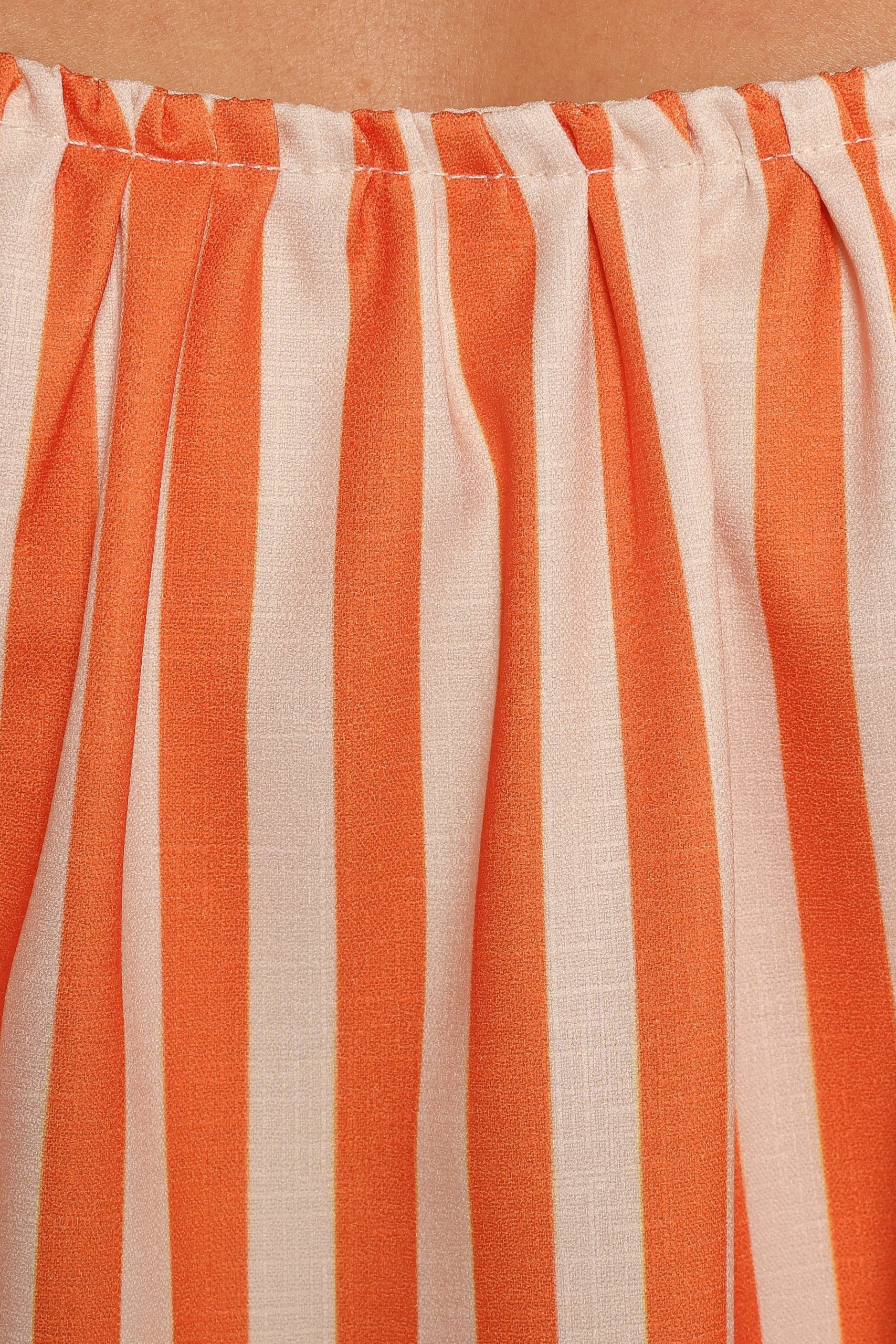Lumina Maxi Dress - Orange Beige Stripe - Image 10