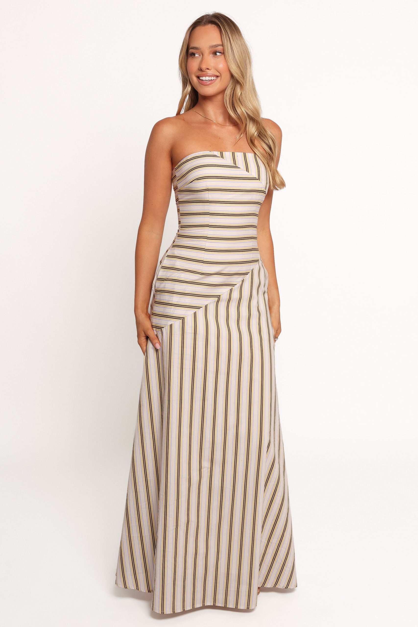 Maliah Maxi Dress - Vory Stripe - Image 6