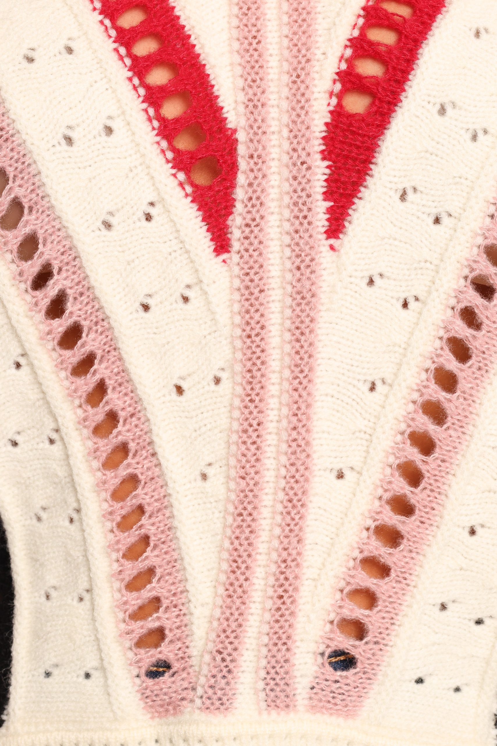 Marie Stripe Knit Sweater - White - Image 7