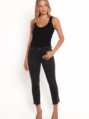 Marlow Mid Rise Crop Flare Jeans - Psych