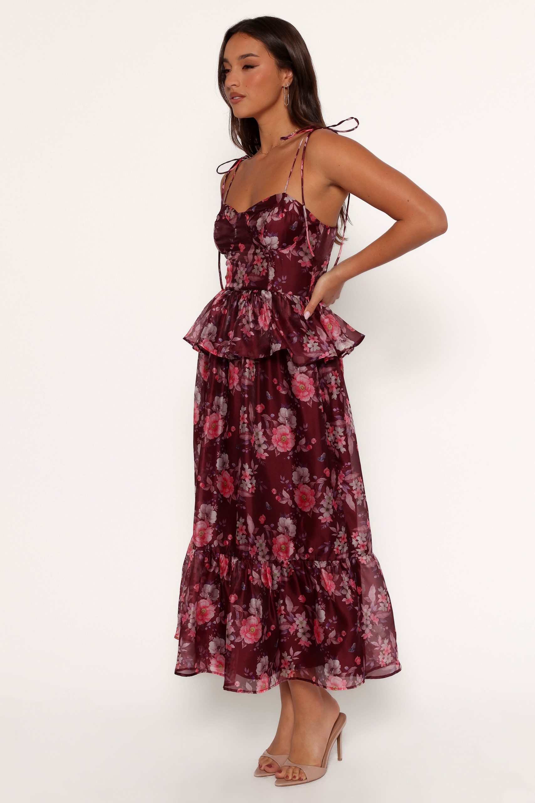 Mazy Midi Dress - Purple/Magenta - Image 4