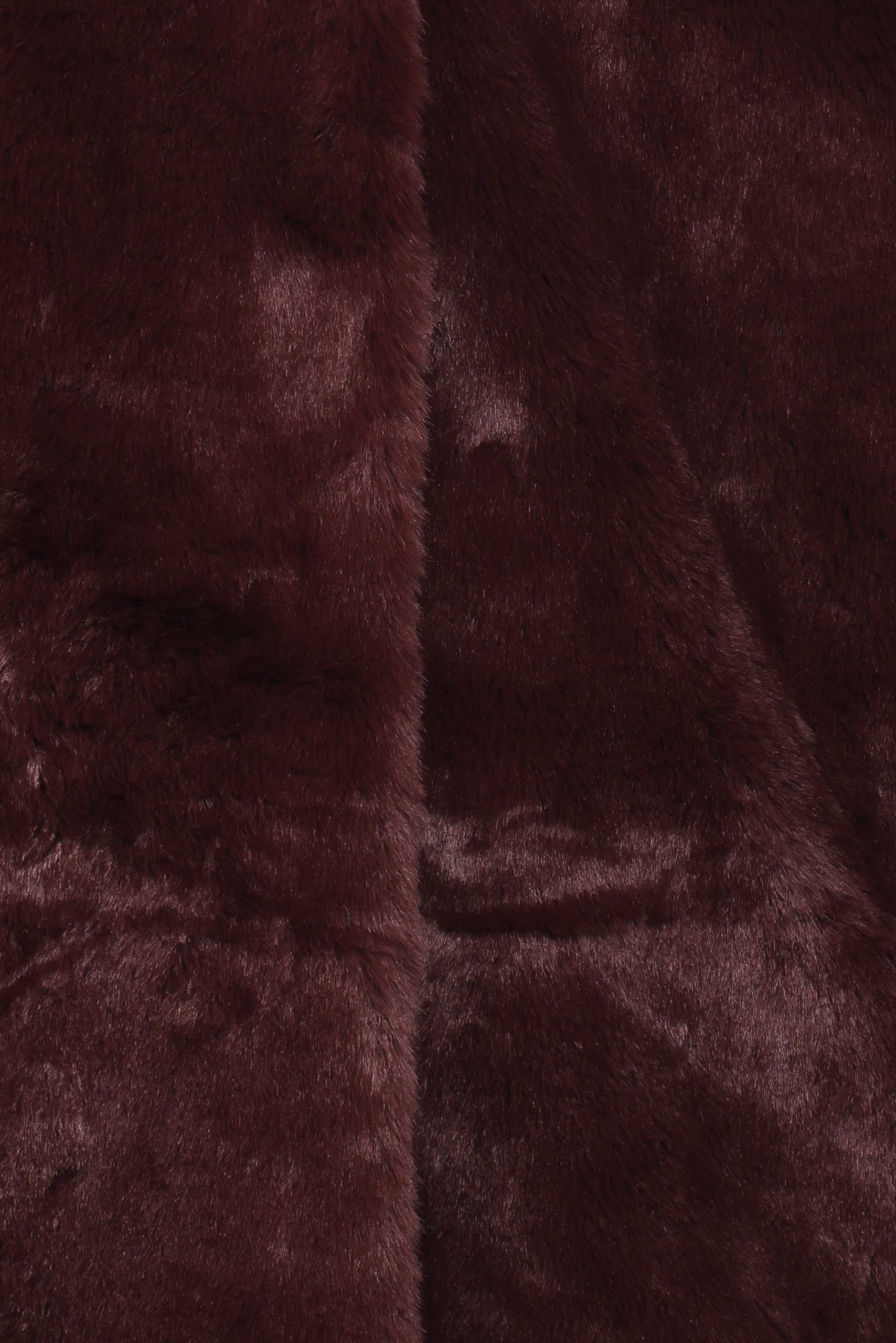 Meeka Faux Fur Jacket - Burgundy - Image 7