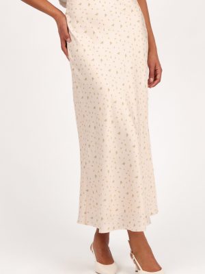 Mei Satin Midi Skirt - Tiny Blooms