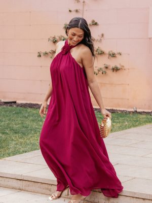 Melba Maxi Dress - Berry