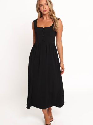 Melrose Midi Dress - Black