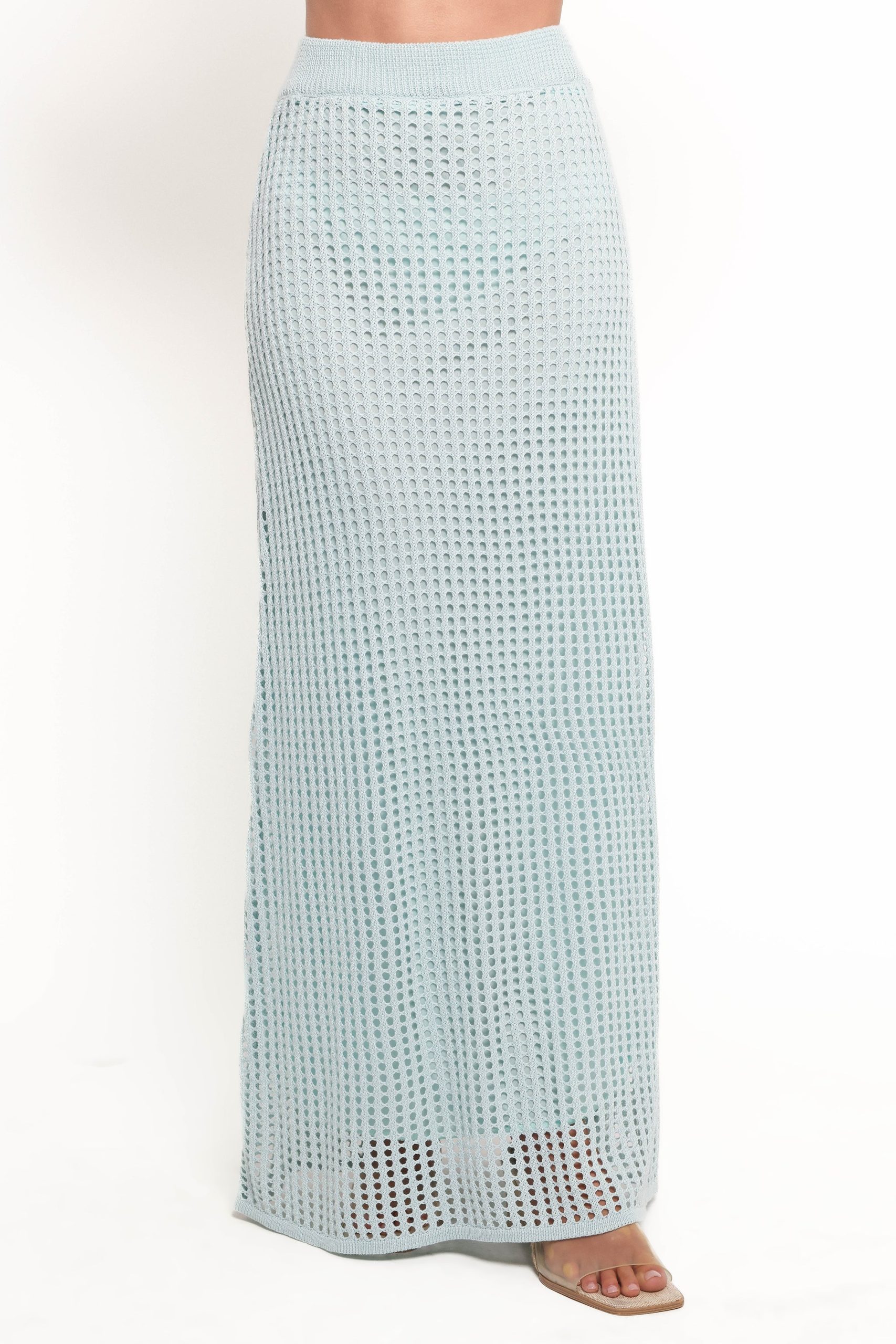 Kinnie Knit Skirt Set - Light Blue - Image 9