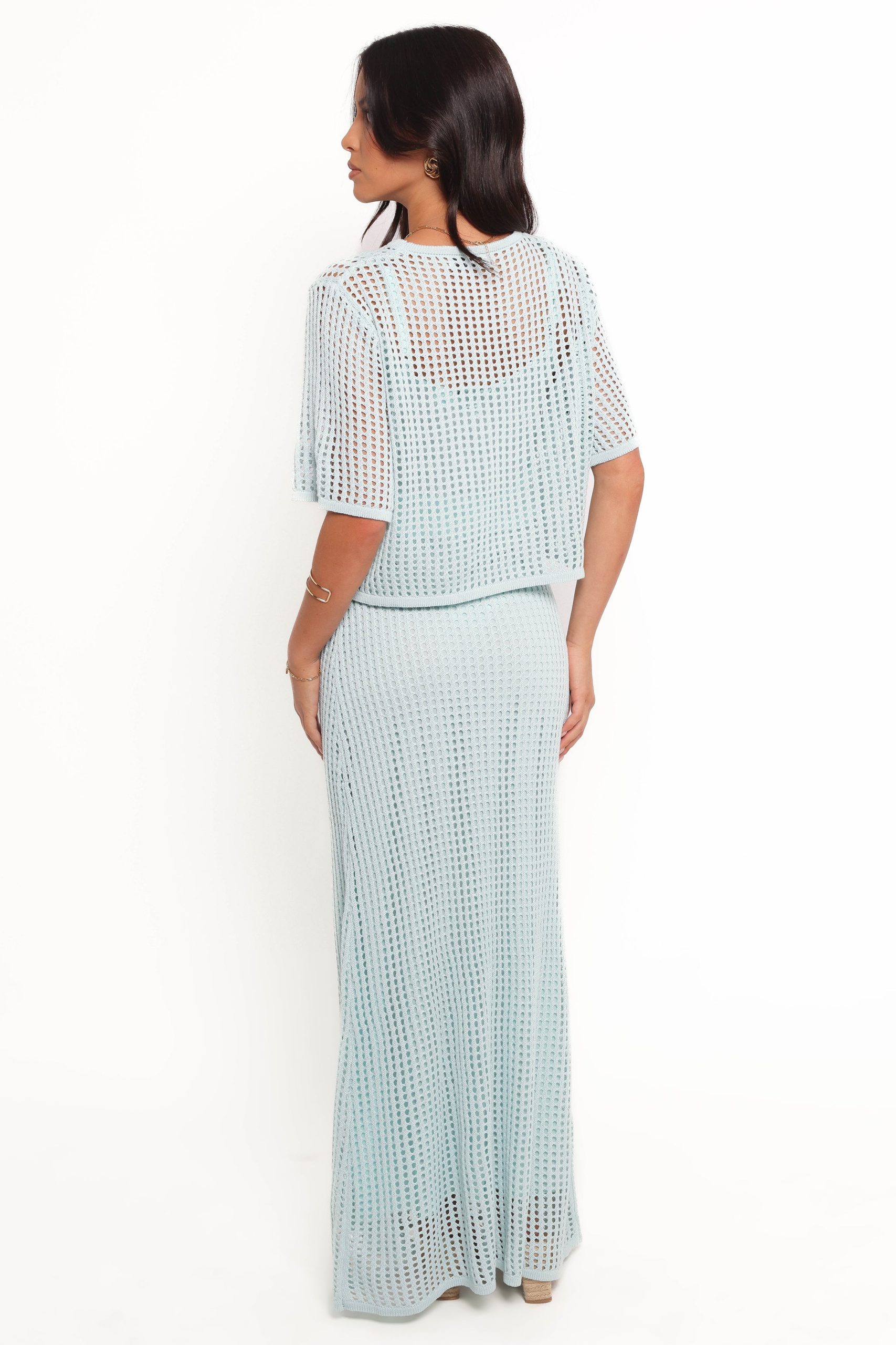 Kinnie Knit Skirt Set - Light Blue - Image 5