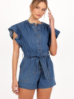 Mia Romper - Medium Denim