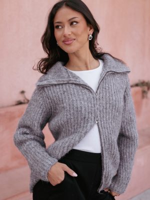 Miffy Zip Through Cardigan - Grey