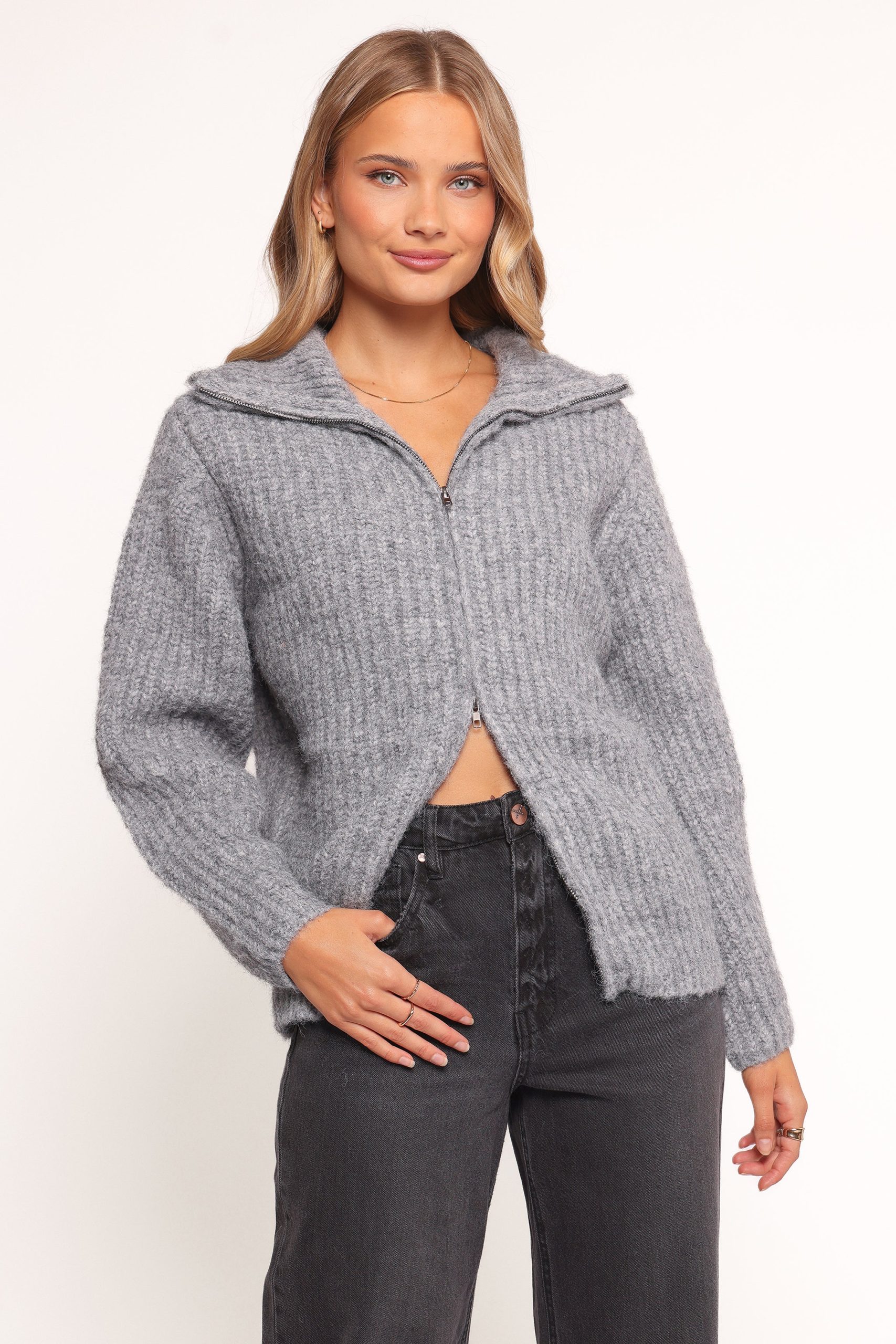 Miffy Zip Through Cardigan - Grey - Image 2