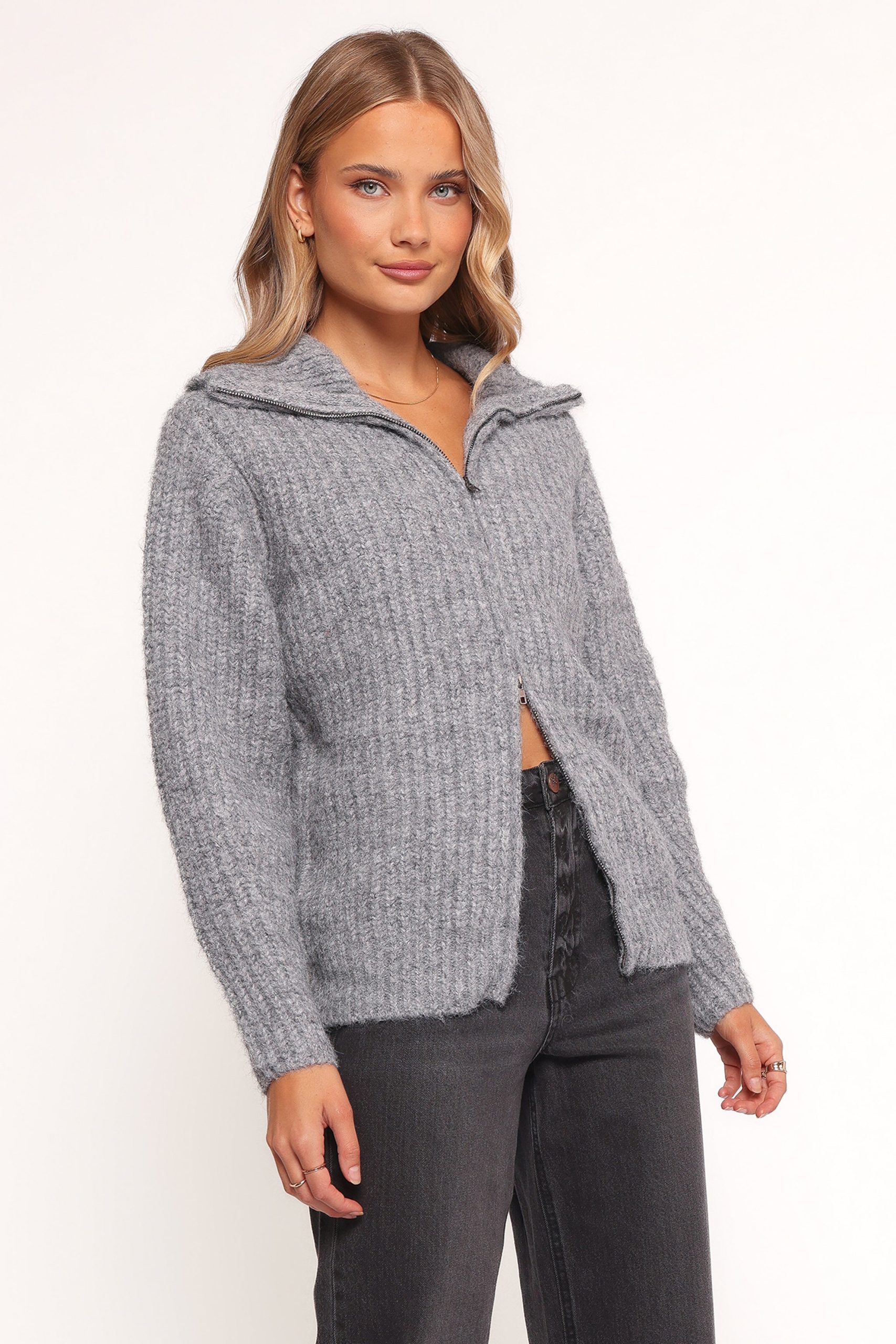 Miffy Zip Through Cardigan - Grey - Image 4