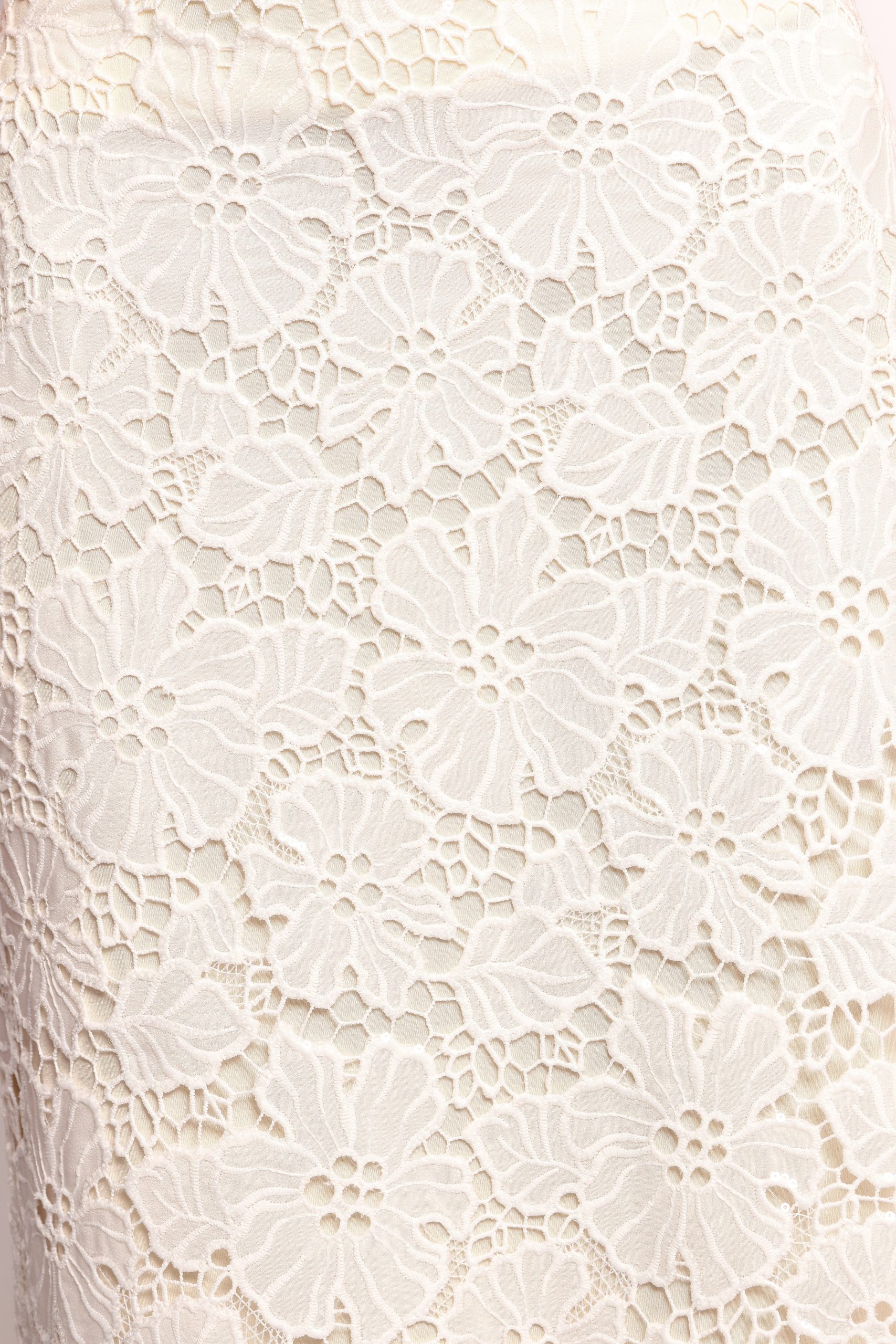 Mika Floral Lace Maxi Skirt - White - Image 5