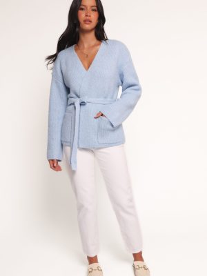 Mika Wrap Cardigan - Blue