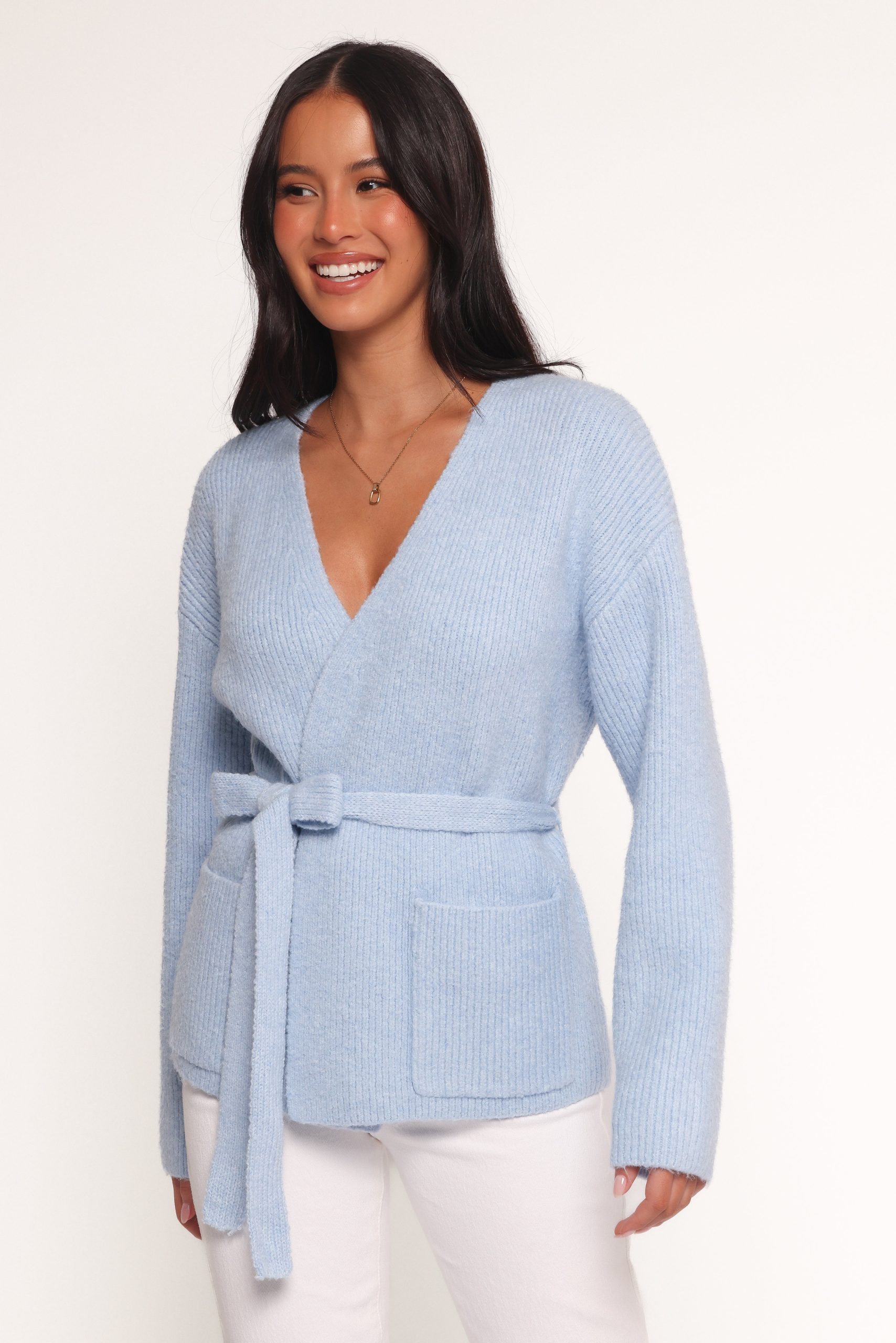 Mika Wrap Cardigan - Blue - Image 2