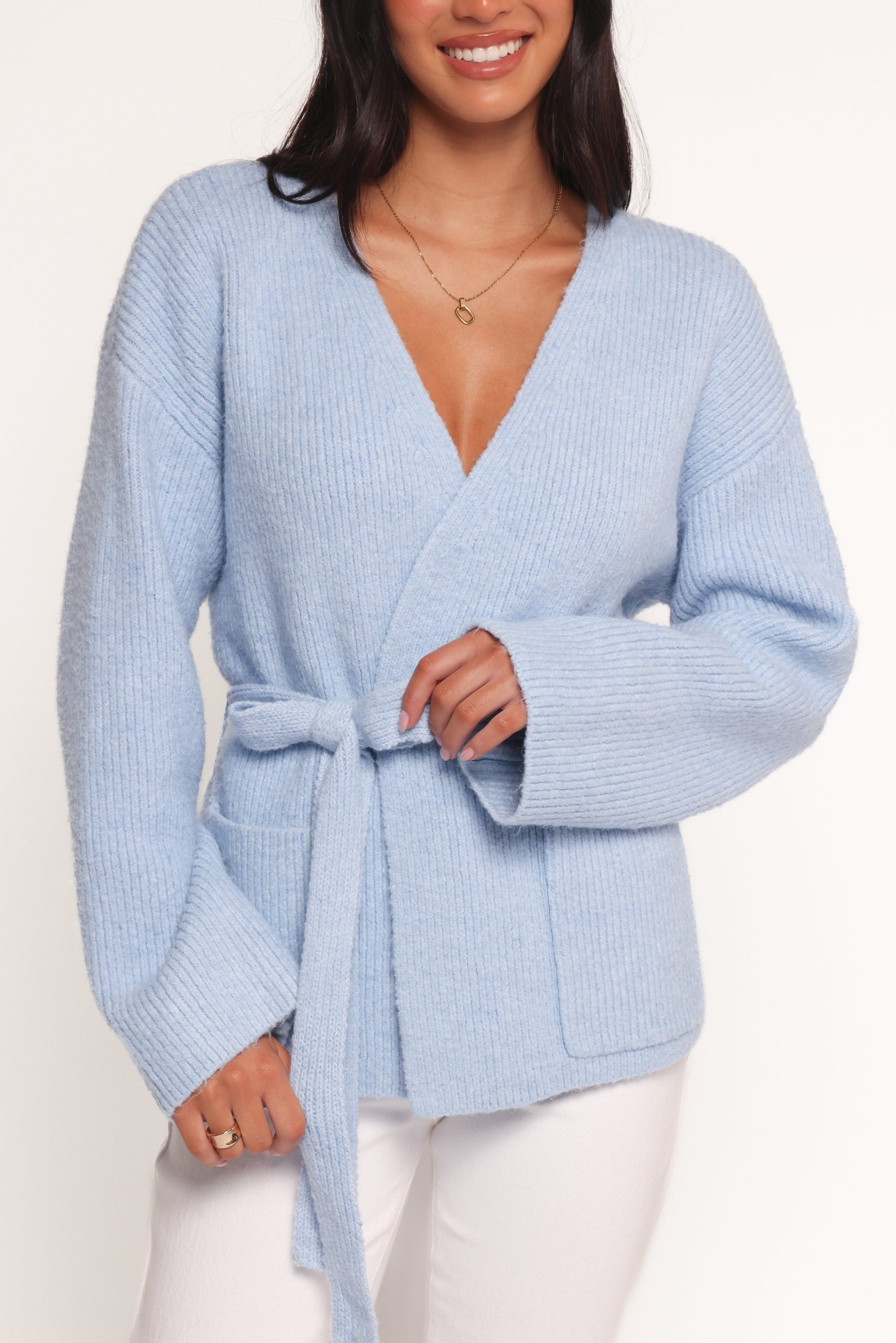 Mika Wrap Cardigan - Blue - Image 5