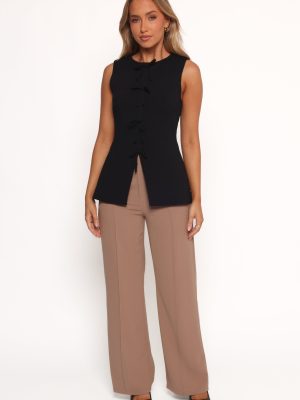 Milani Bow Knitted Top - Black