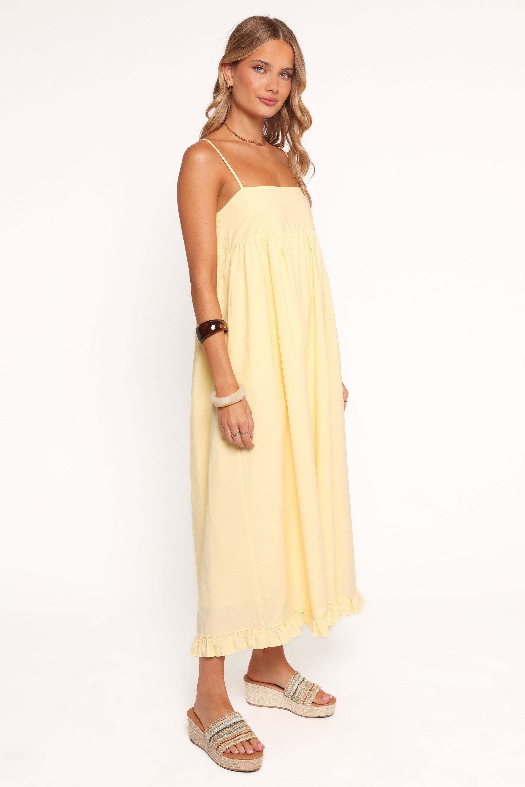 Miuccia Maxi Dress - Butter Yellow - Image 3