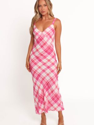Morghan Midi Dress - Pink Check