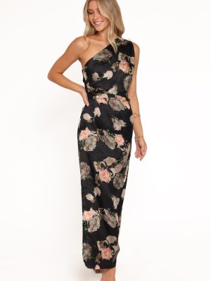 Nadia One Shoulder Maxi Dress - Blurred Floral