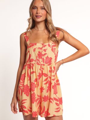 Nani Romper - Red Yellow Paisley Floral