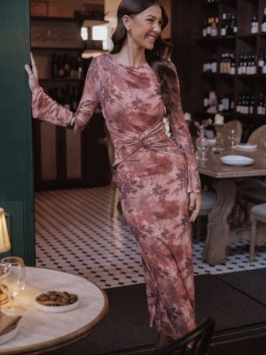 Nash Long Sleeve Dress - Blurred Botanics