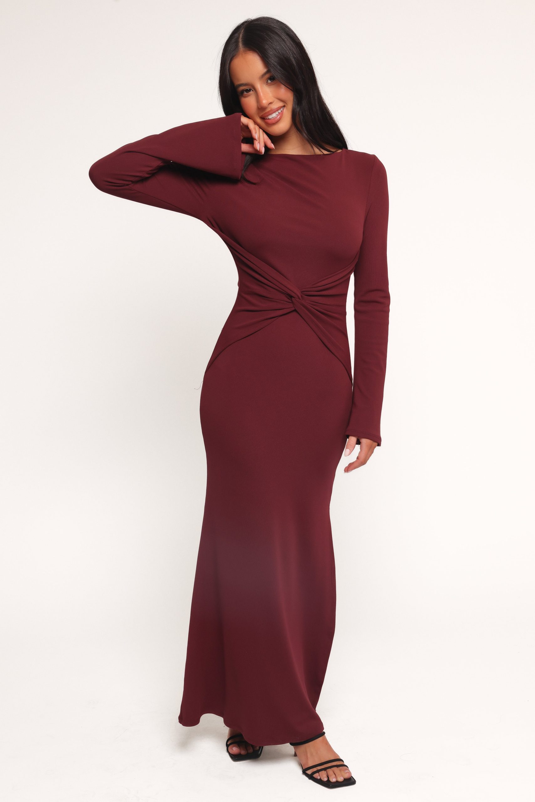 Nash Long Sleeve Dress - Deep Red - Image 2