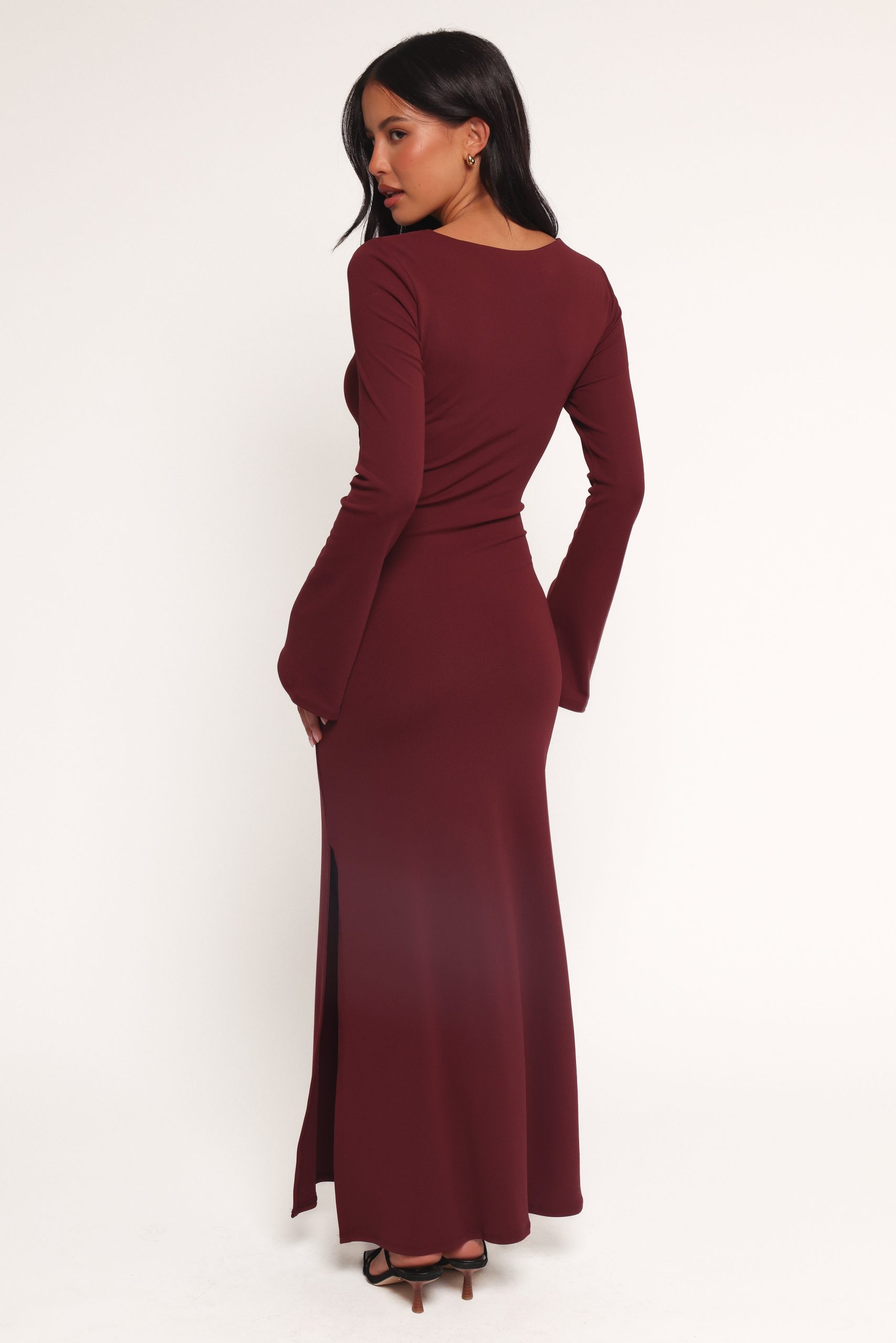 Nash Long Sleeve Dress - Deep Red - Image 4