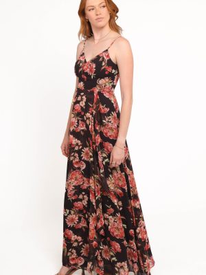 Naver Maxi Dress - Black Floral