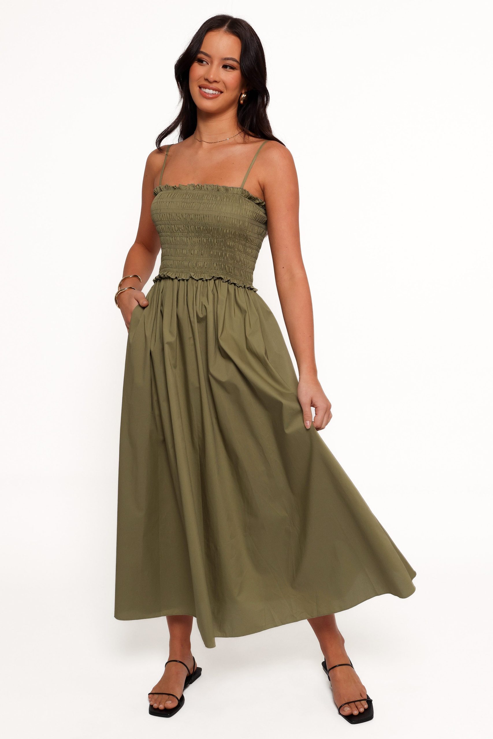 Nigella Maxi Dress - Olive Green - Image 10