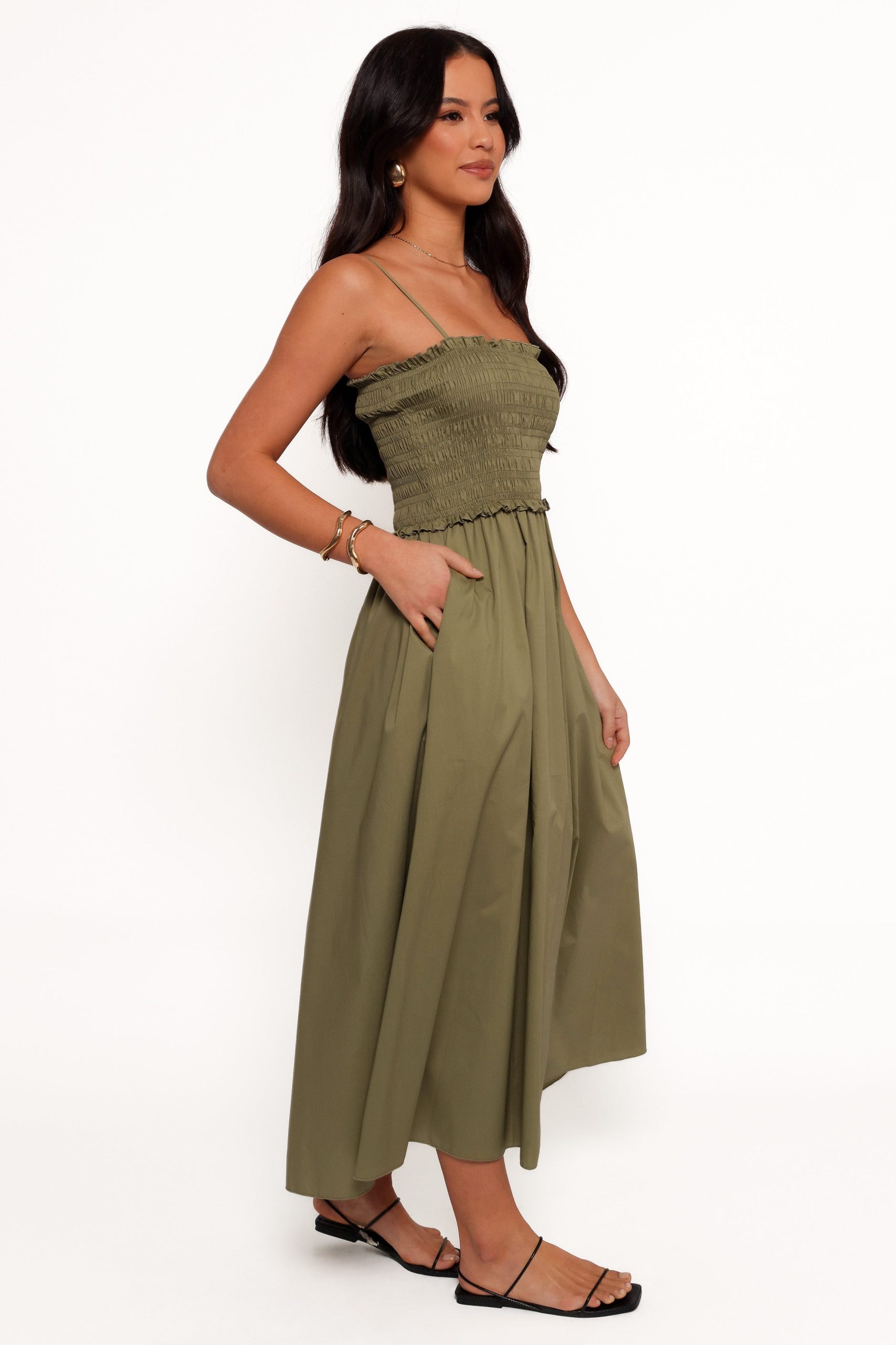 Nigella Maxi Dress - Olive Green - Image 8