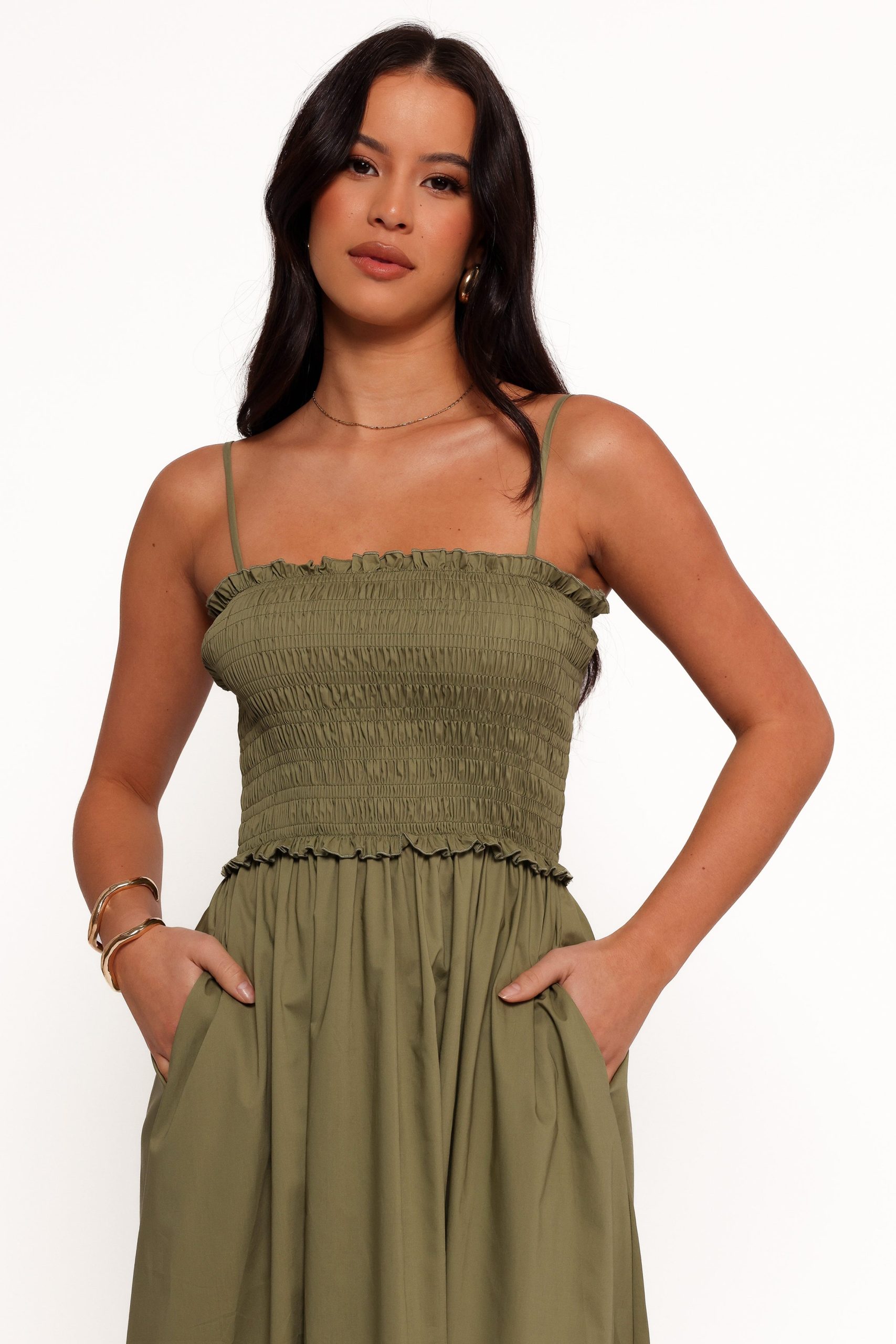 Nigella Maxi Dress - Olive Green - Image 9