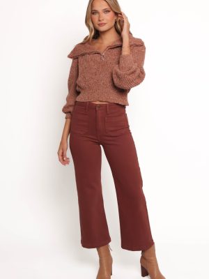 Noah High Rise Wide Leg Jean - Bronze