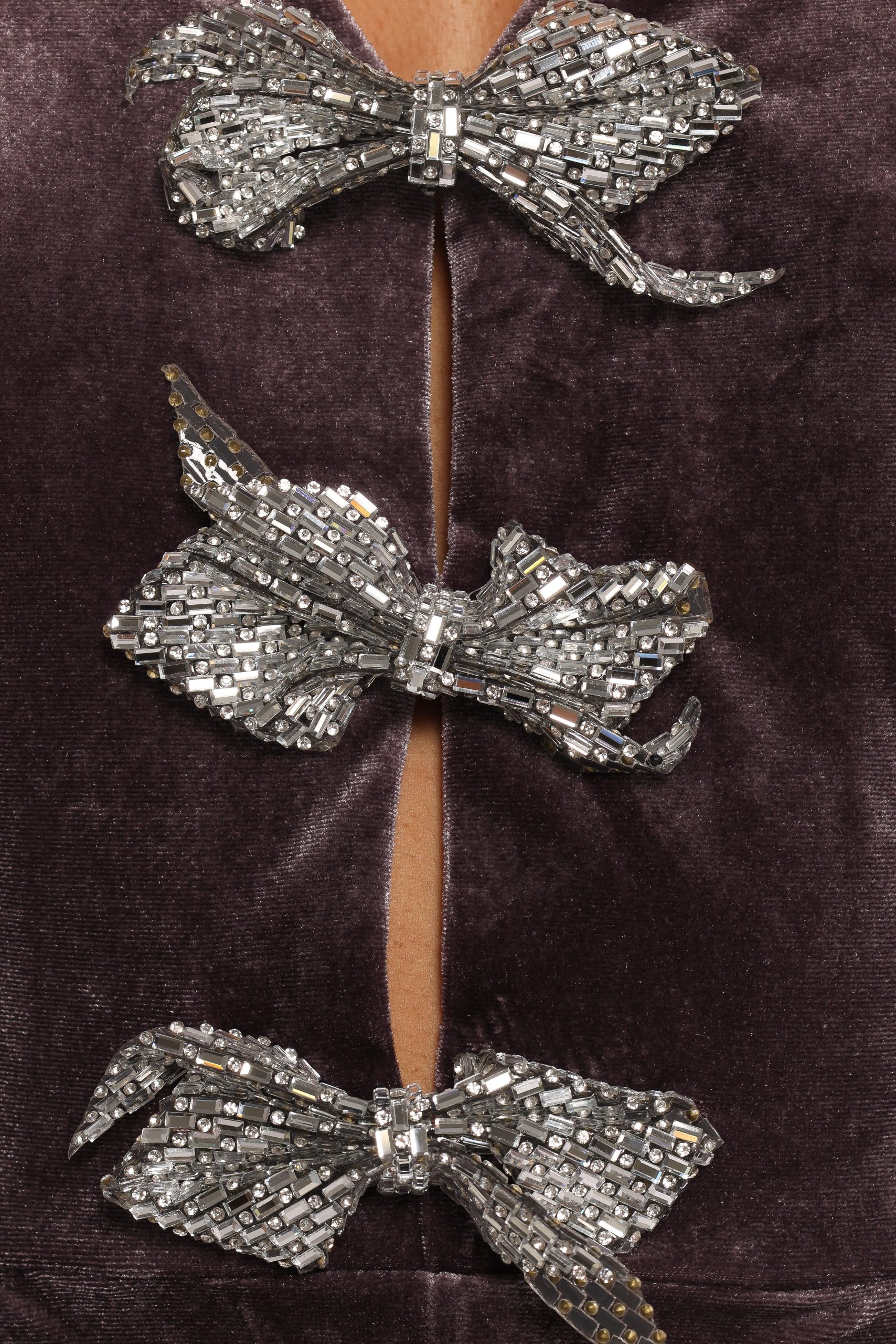 Norah Velvet Romper - Dark Purple - Image 7