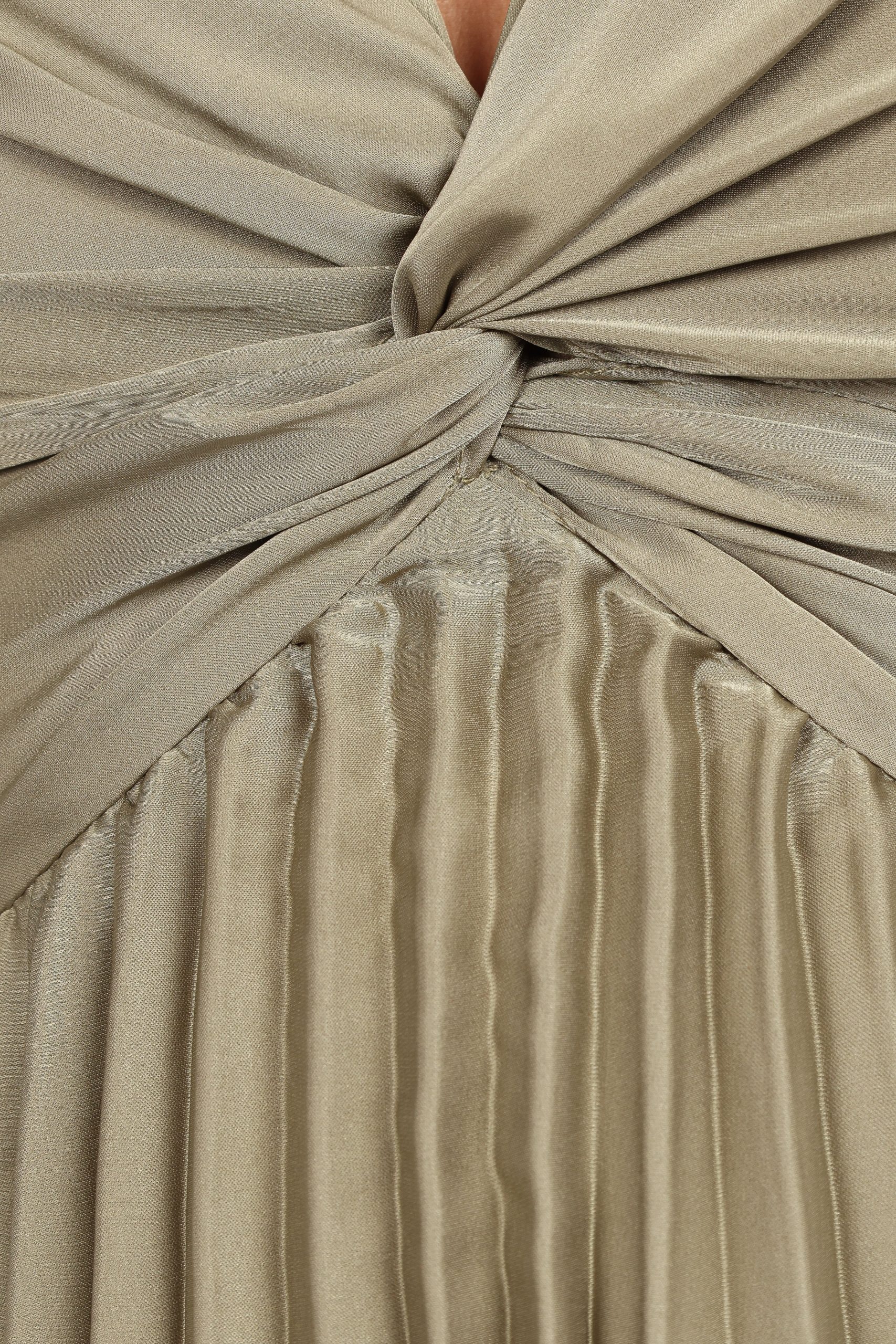 Nova Flutter Sleeve Midi Dress - Olive - Image 9