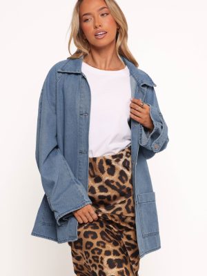 Novan Oversized Shacket - Denim