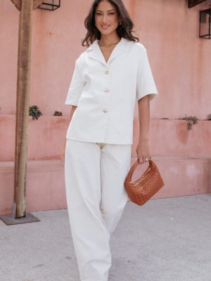 Odelia Denim Shirt - Off White