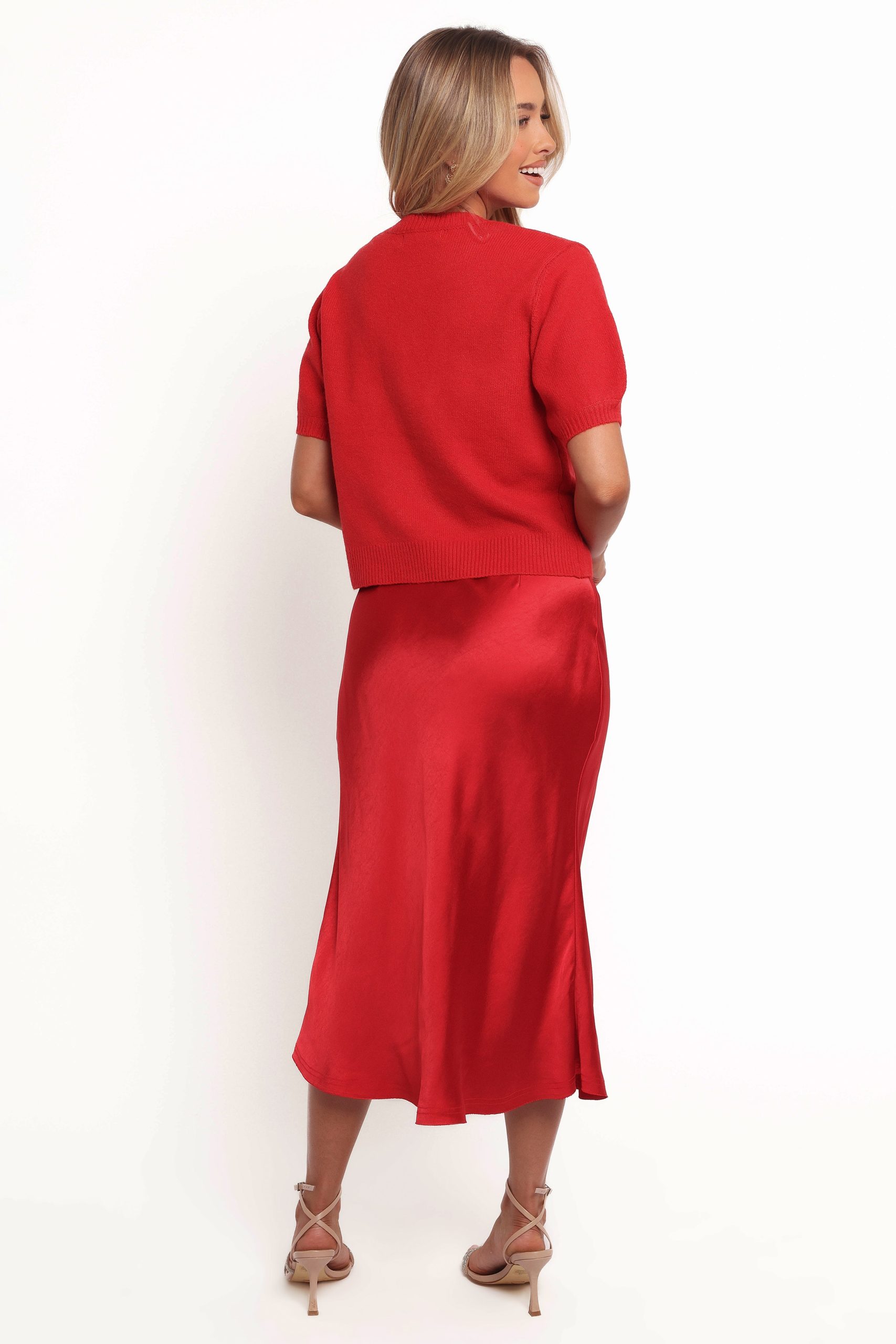 Karla Midi Skirt - Red - Image 5