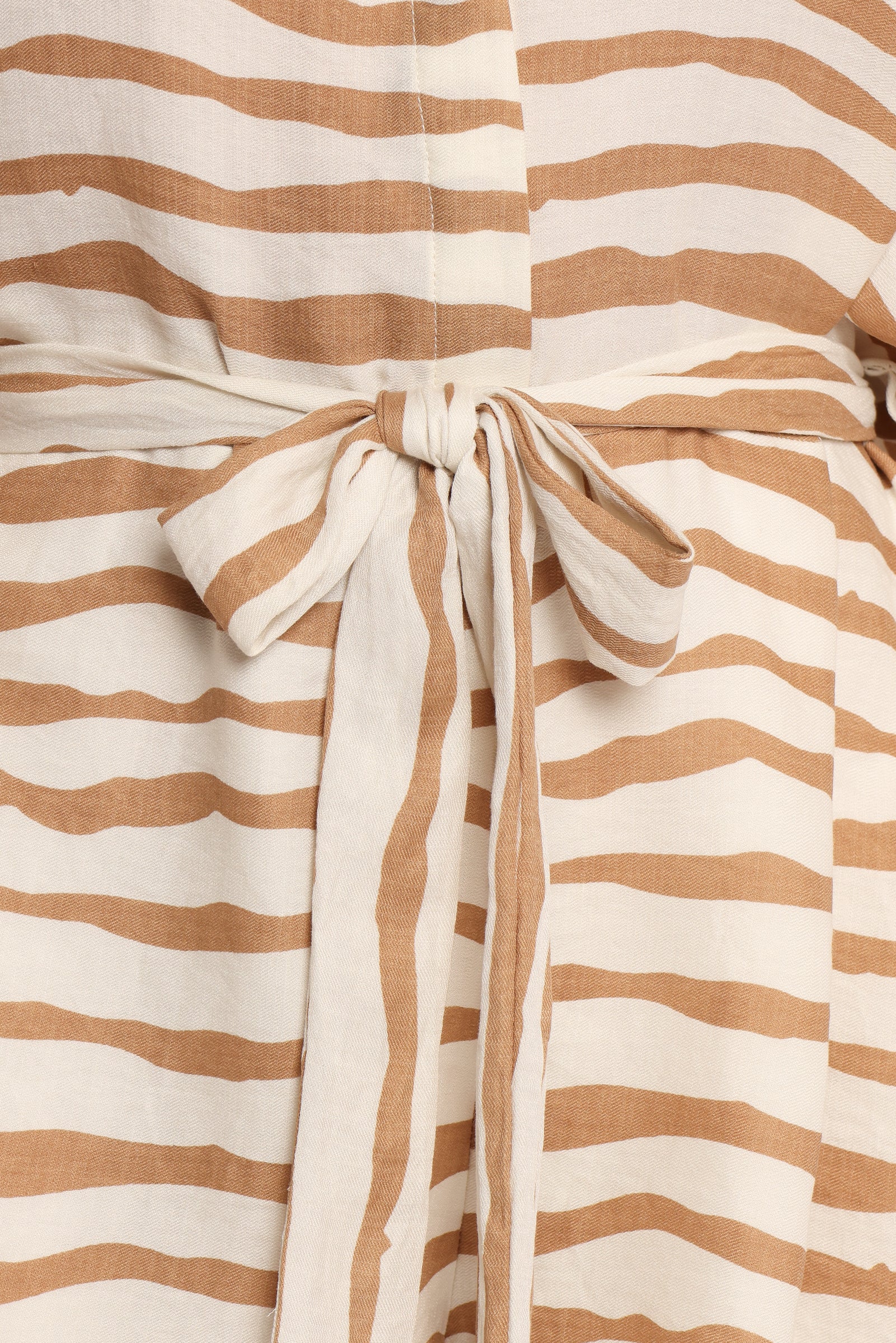 Peppiatt Batwing Playsuit - Tan Stripe - Image 8